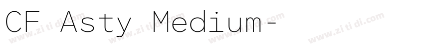 CF Asty Medium字体转换